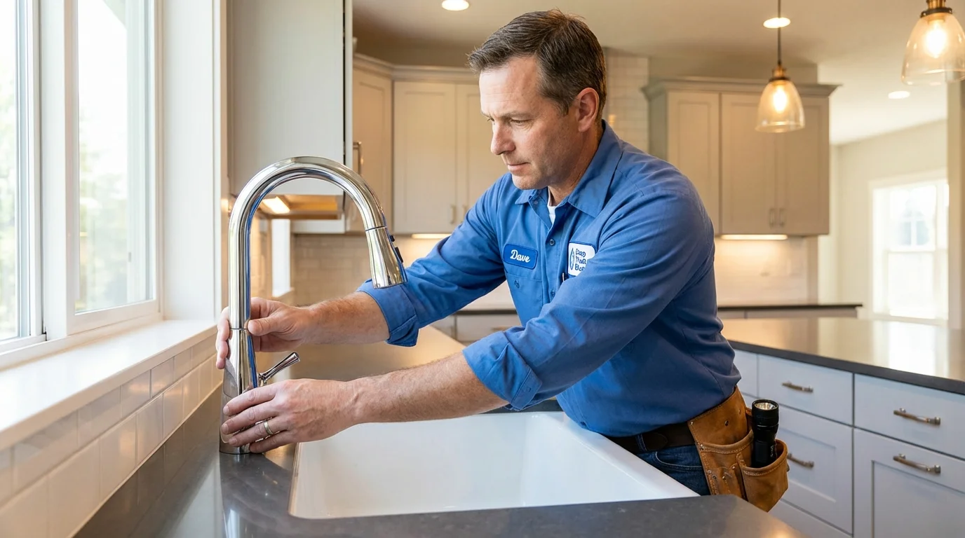 Kitchen faucet installation by Johns Plumbing LLC in North Versailles